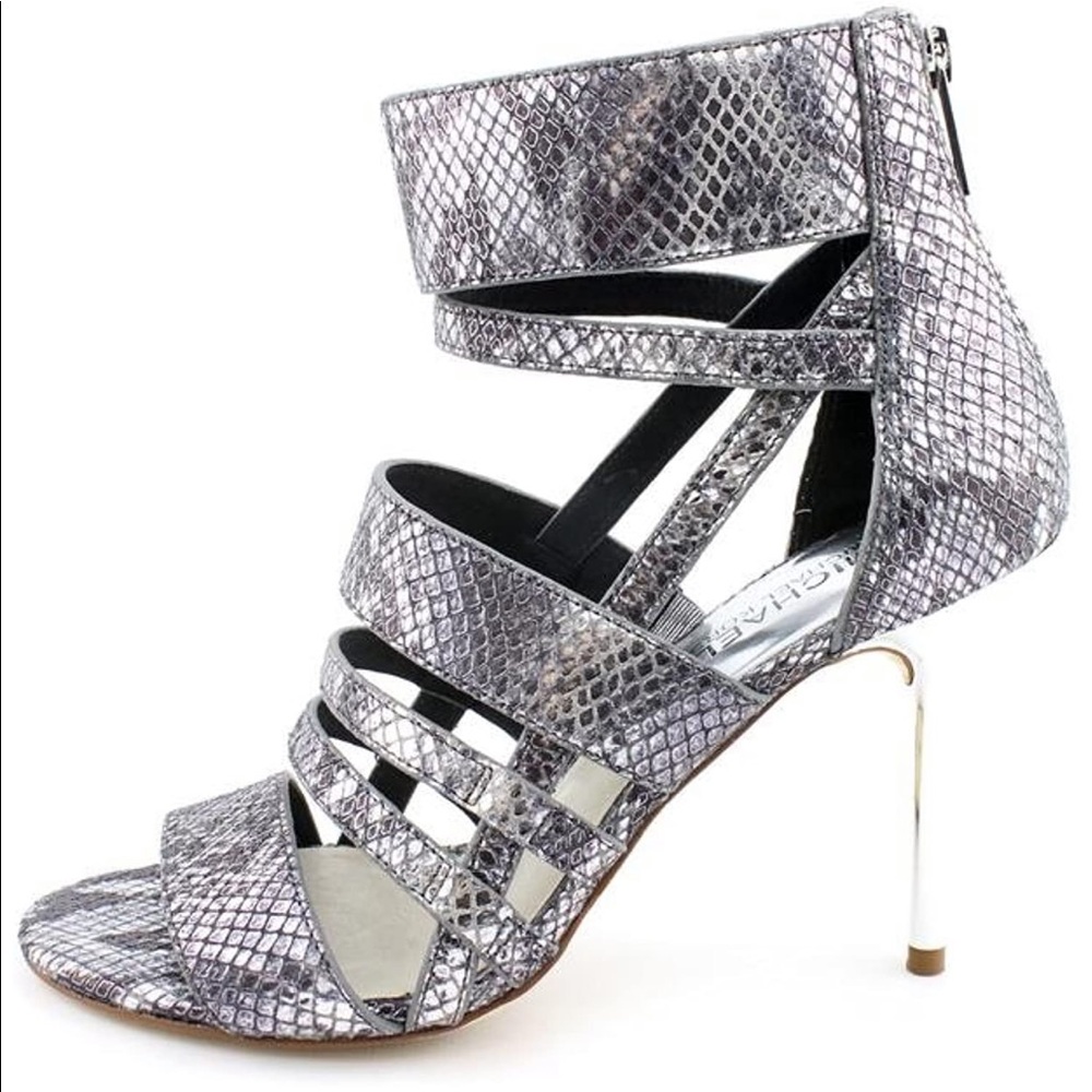 Michael Kors Shiloh Open Toe heels Silver 8.5